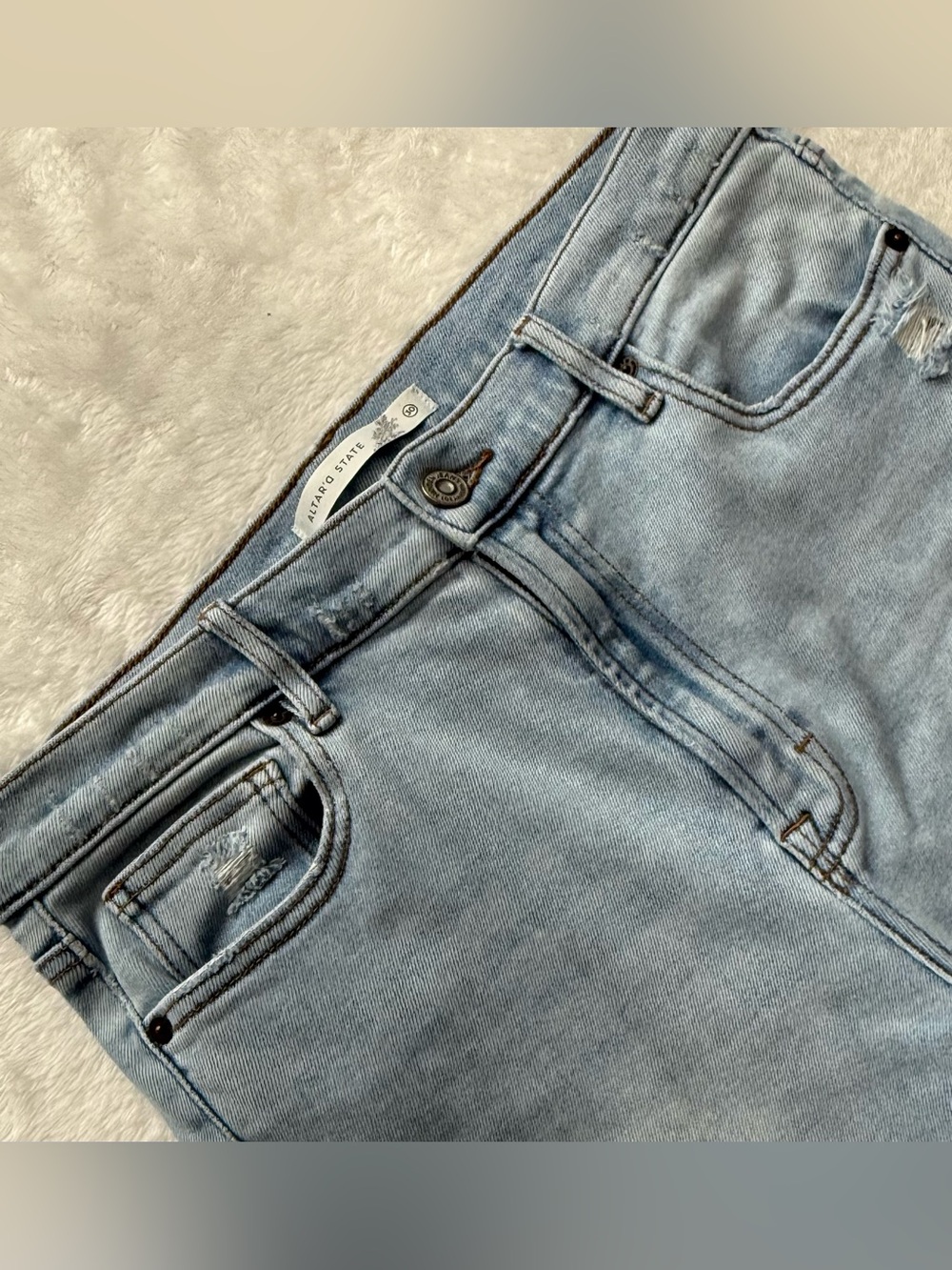 Altar'd State Hidden LA Baggy Wide Leg Jeans - Light Wash - Picture 2 of 12